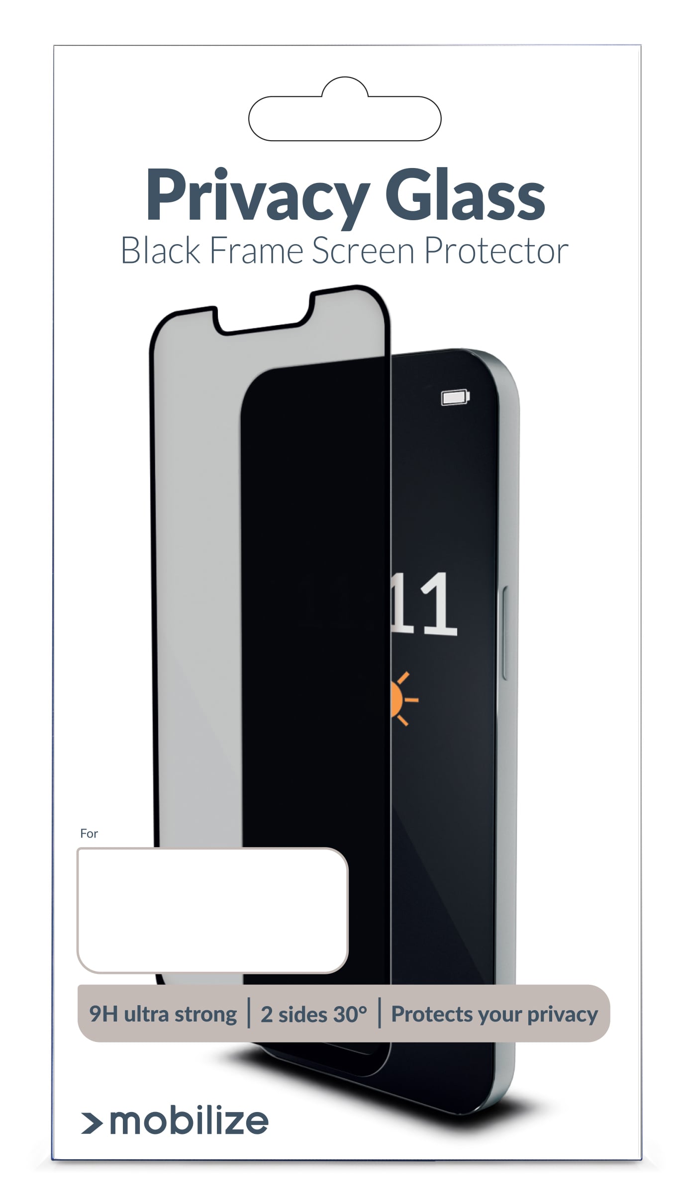 Mobilize Privacy Glass Screen Protector - Black Frame - for Apple iPhone 13/13 Pro/14 - Afbeelding 3