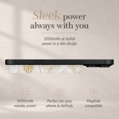 MIO Powerbank 5000mAh with Double sided Magsafe Compatibility White Roses - Glossy - Afbeelding 4