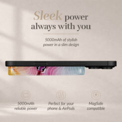 MIO Powerbank 5000mAh with Double sided Magsafe Compatibility Flowers - Glossy - Afbeelding 4