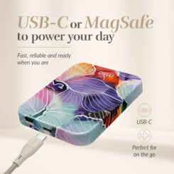 MIO Powerbank 5000mAh with Double sided Magsafe Compatibility Flowers - Glossy - Afbeelding 6