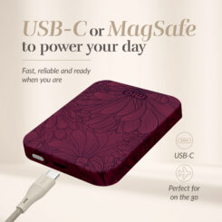 MIO Powerbank 5000mAh with Double sided Magsafe Compatibility Berry Blooms - Matt - Afbeelding 6