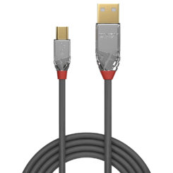 Lindy 36634 USB-kabel USB 2.0 5 m USB A Mini-USB B 0,48 Gbit/s Grijs - Afbeelding 3