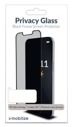 Mobilize Privacy Glass Screen Protector - Black Frame - for Apple iPhone 18 Pro - Afbeelding 4