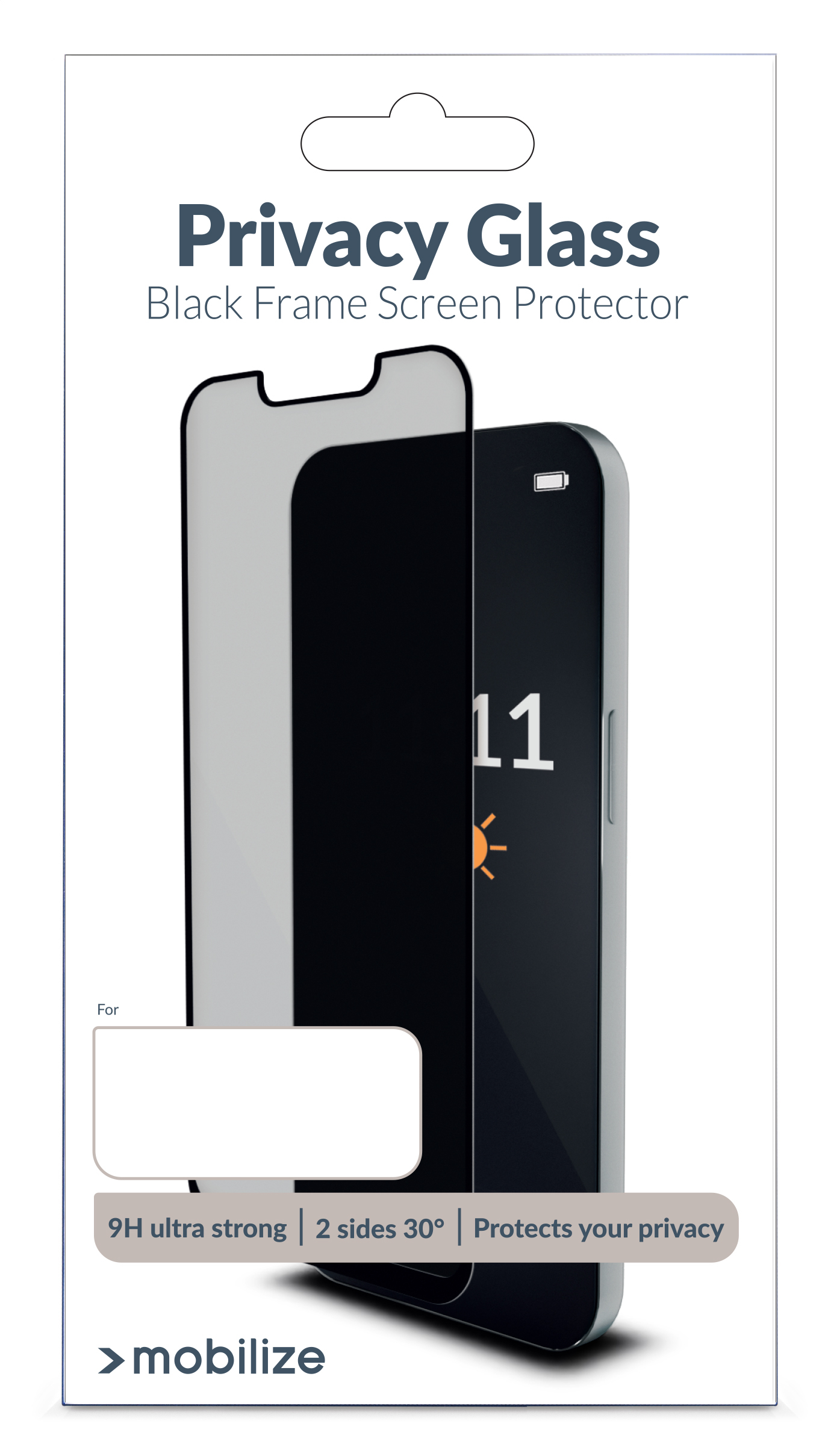 Mobilize Privacy Glass Screen Protector - Black Frame - for Apple iPhone 18 Pro - Afbeelding 4