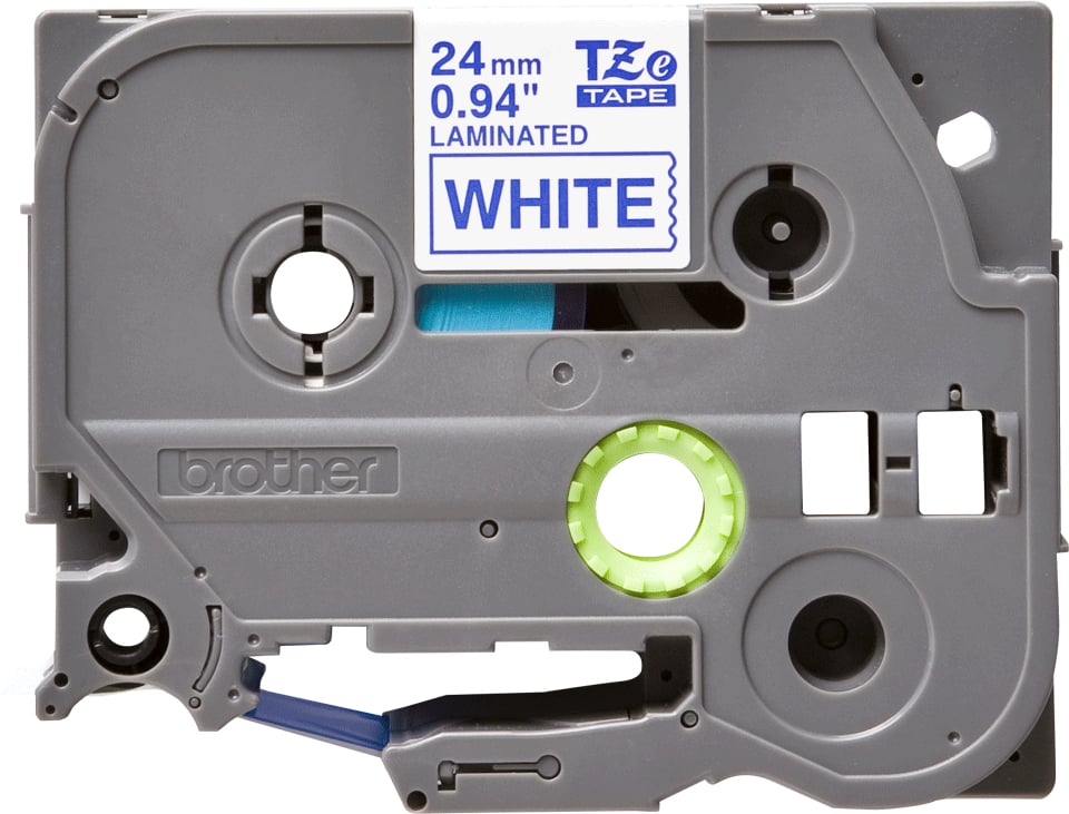 Brother TZE-253 labelprinter-tape Blauw op wit - Afbeelding 3