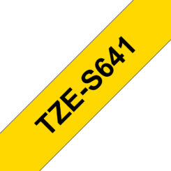 Brother TZE-S641 labelprinter-tape Zwart op geel TZ - Afbeelding 2