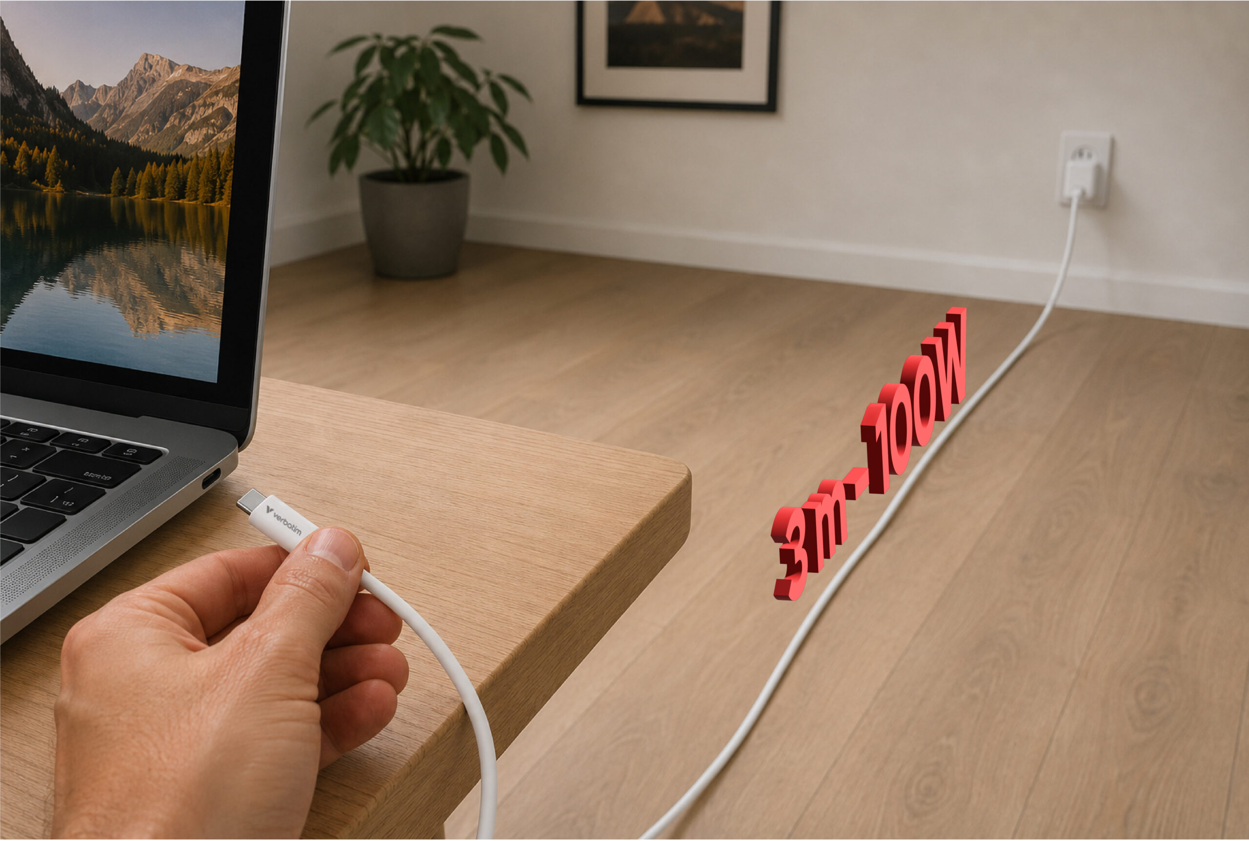 Verbatim Essentials Sync & Charge 3 m USB-C naar C-kabel - Afbeelding 4