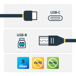 StarTech.com 2m USB-B naar USB-C Kabel, USB 5Gbps, USB3.0 Type C naar USB-B Data Transfer Kabel - Afbeelding 3