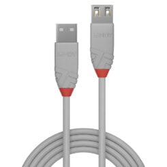 Lindy 36714 USB-kabel USB 2.0 3 m USB A 0,48 Gbit/s Grijs - Afbeelding 3