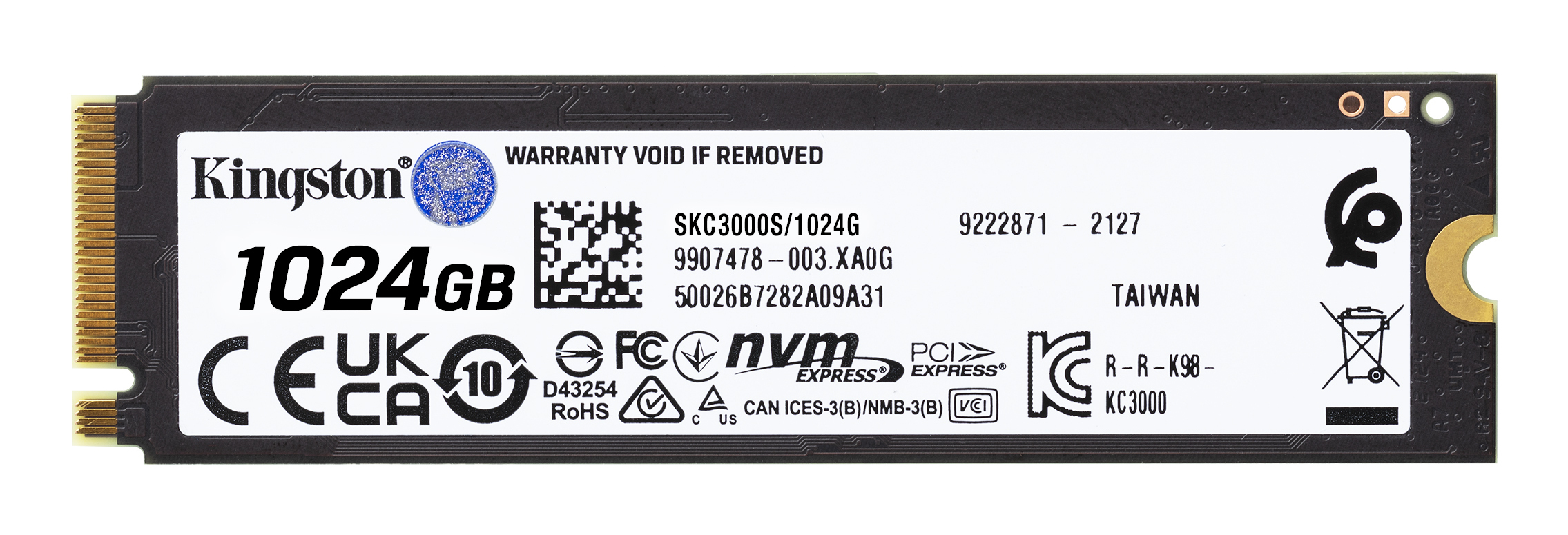 Kingston Technology 1024G KC3000 M.2 2280 NVMe SSD - Afbeelding 3
