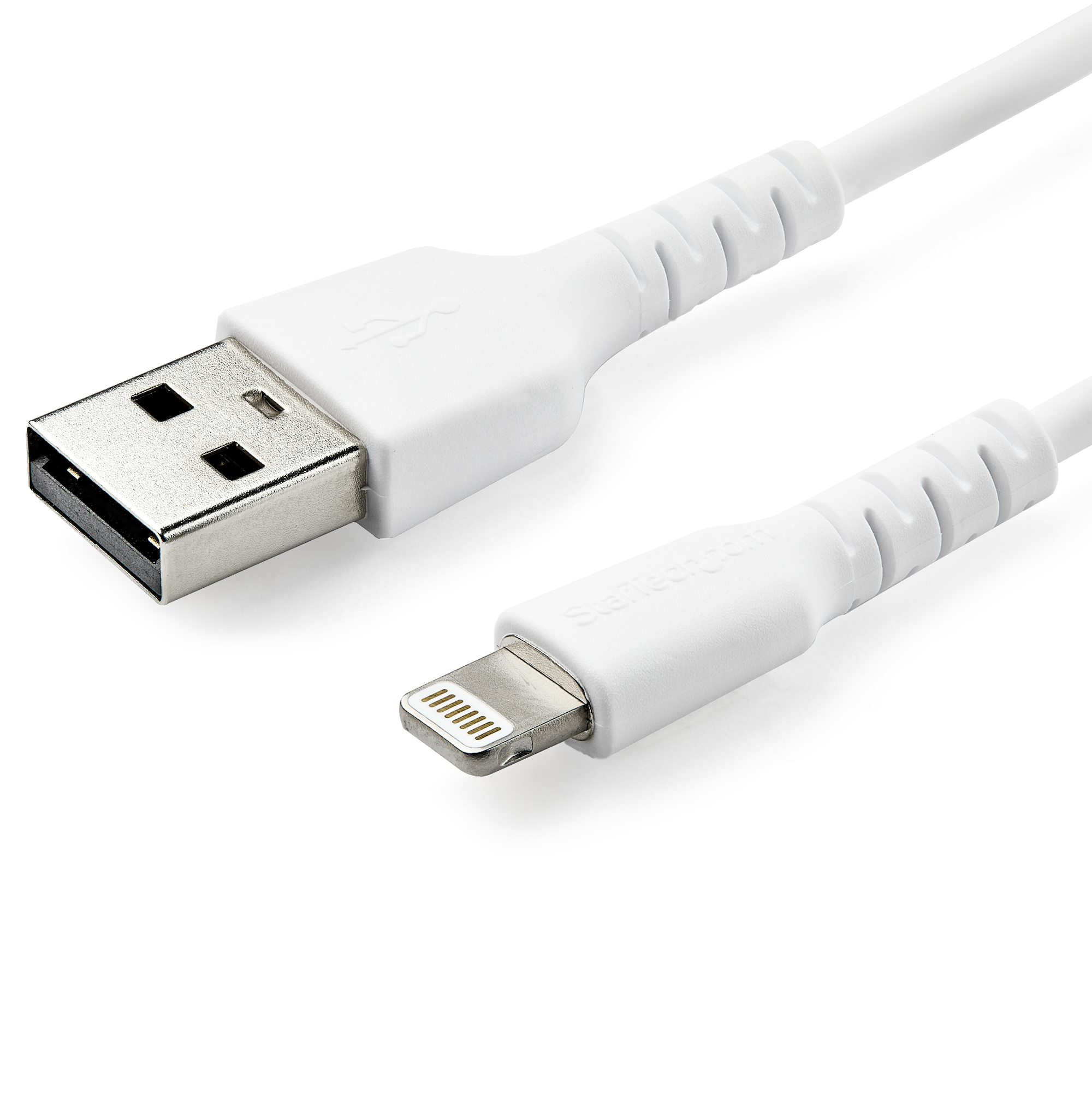StarTech.com Premium USB-A naar Lightning Kabel 1m Wit - USB Type A naar Lightning Charge & Sync Oplaadkabel - Verstevigd met Aramide Vezels - Apple MFi Gecertificeerd - iPad Air iPhone 12 - Afbeelding 2
