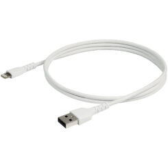 StarTech.com Premium USB-A naar Lightning Kabel 1m Wit - USB Type A naar Lightning Charge & Sync Oplaadkabel - Verstevigd met Aramide Vezels - Apple MFi Gecertificeerd - iPad Air iPhone 12 - Afbeelding 3