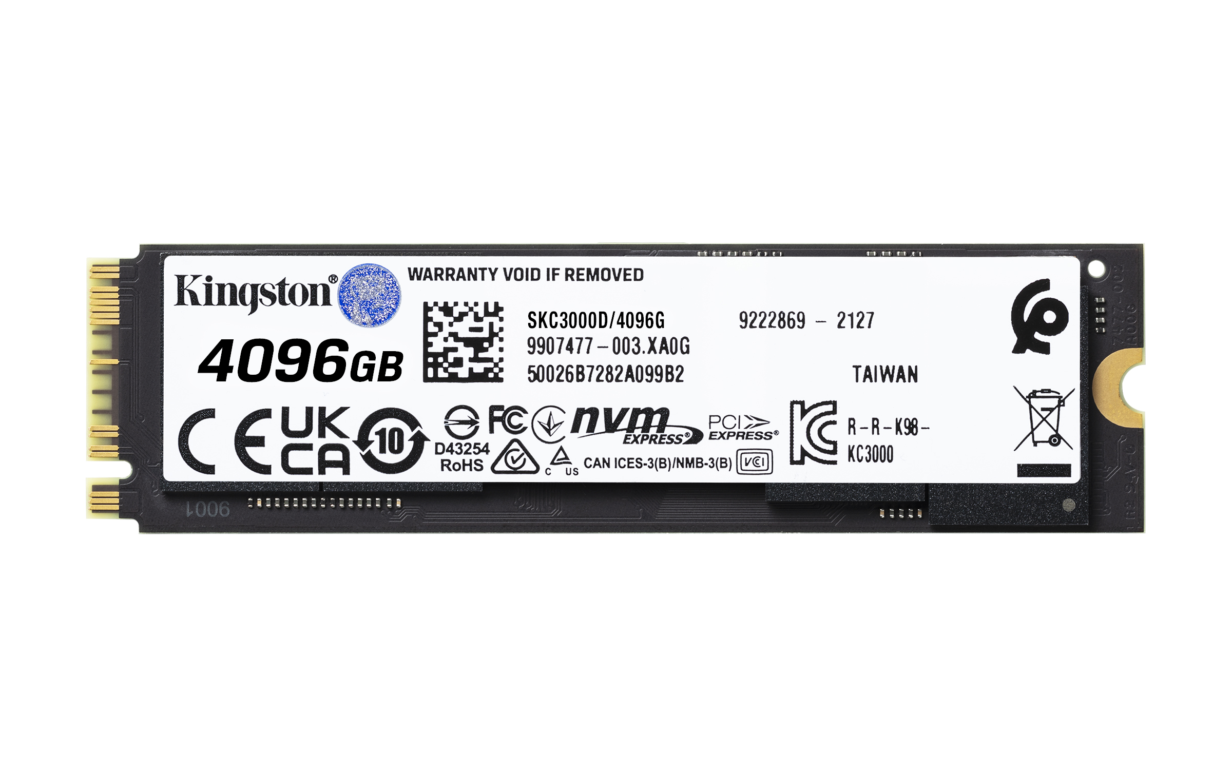 Kingston Technology 4096G KC3000 M.2 2280 NVMe SSD - Afbeelding 3