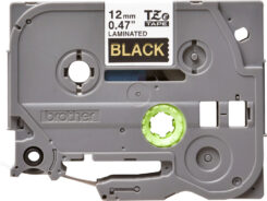 Brother TZE-334 labelprinter-tape Goud op zwart - Afbeelding 3