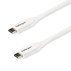 StarTech.com 2m USB-C Laadkabel, Fast Charge & Sync Type C Kabel, 100W (5A) PD, USB 2.0, USB-IF Gecertificeerd - Witte USB Oplaadkabel - Afbeelding 3