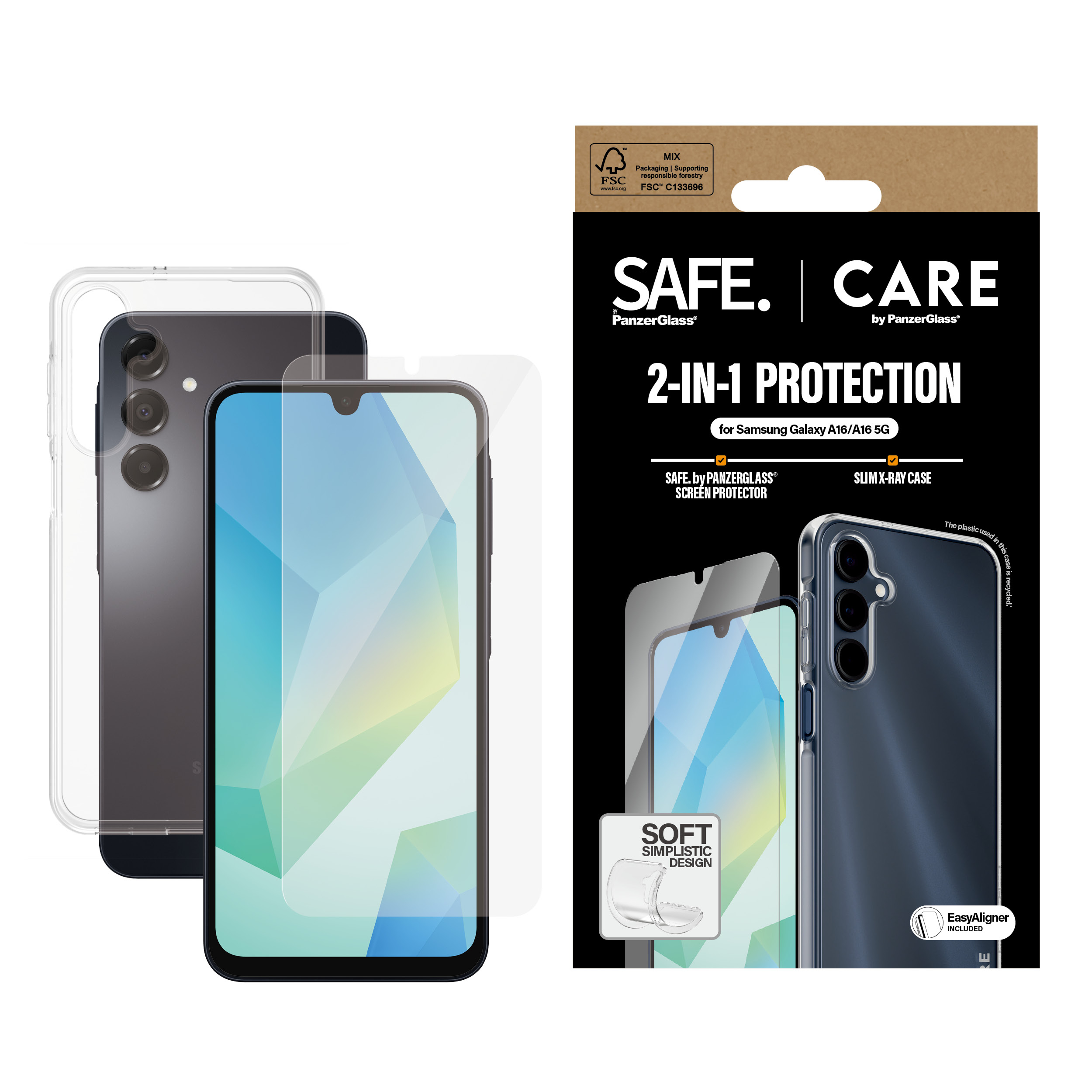 PanzerGlass CARE™ by ® 2-in-1 Bundle Samsung Galaxy A16 4G | A16 5G Doorzichtige schermbeschermer 1 stuk(s) - Afbeelding 3