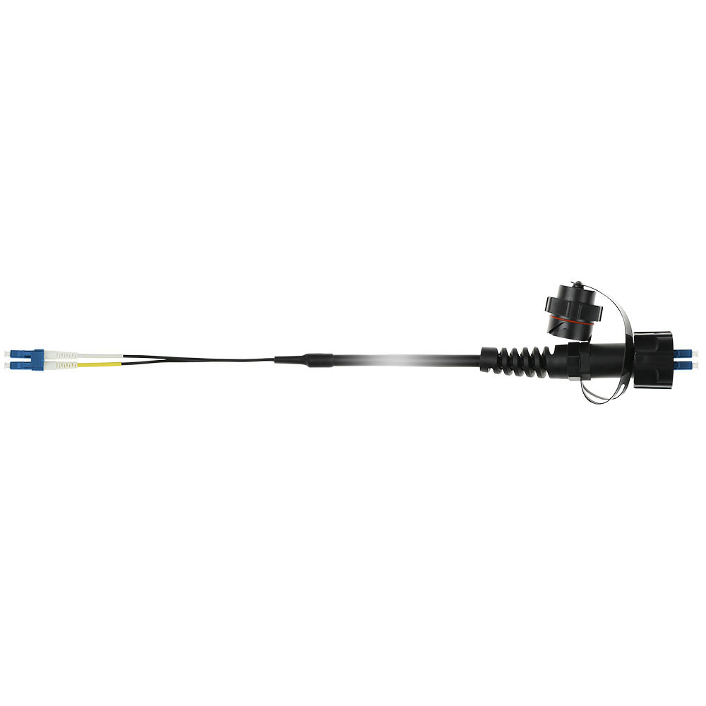 ACT 10 meter singlemode 9/125 OS2 duplex fiber patch kabel met LC en IP67 LC connectoren - Afbeelding 3