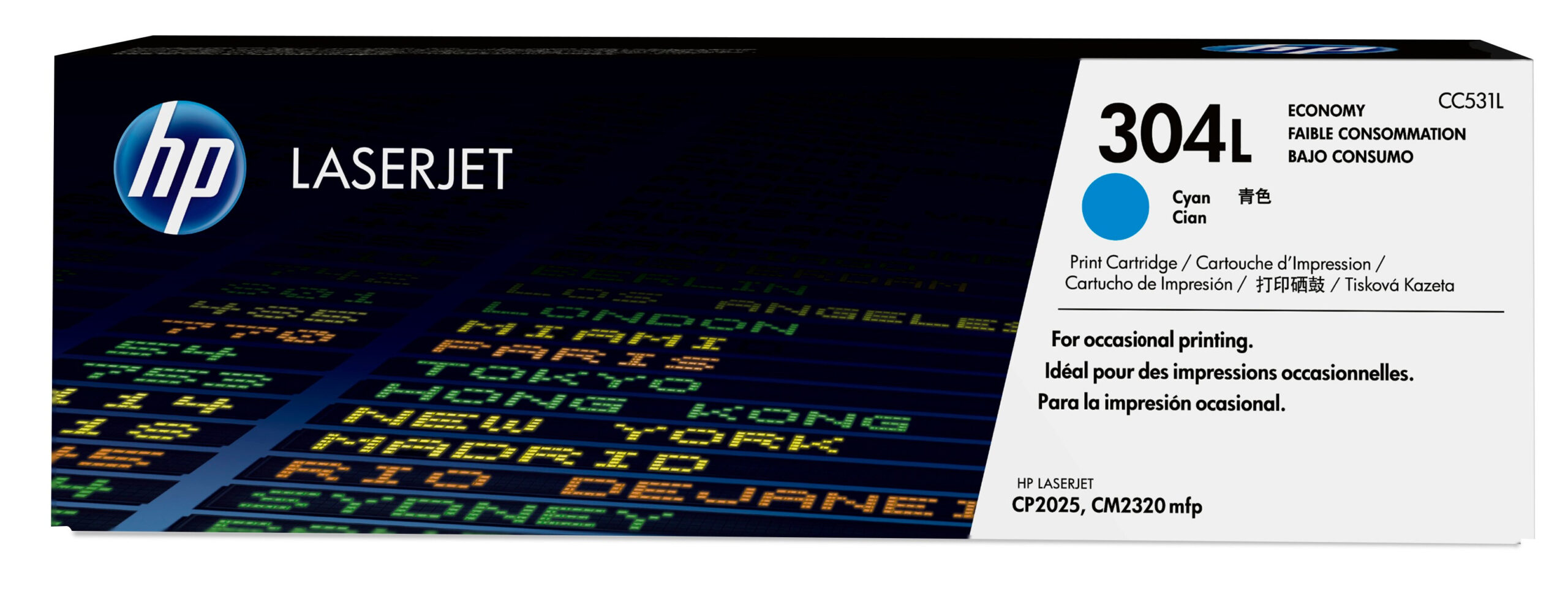 HP 304L Economy Cyan Original LaserJet Toner Cartridge CC531L tonercartridge 1 stuk(s) Origineel Cyaan - Afbeelding 2