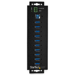 StarTech.com 10-Port USB 3.0 Hub met Power Adapter - Metalen Industriële USB-A Hub met ESD & 350W Overspanningsbeveiliging - Din Rail/Wand/Bureau Monteerbaar - High Speed USB 3.2 Gen 1 (5Gbps) Hub - Afbeelding 4