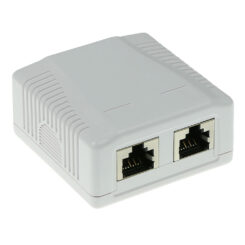 ACT Modulair opbouwdoos shielded 2-voudig CAT6