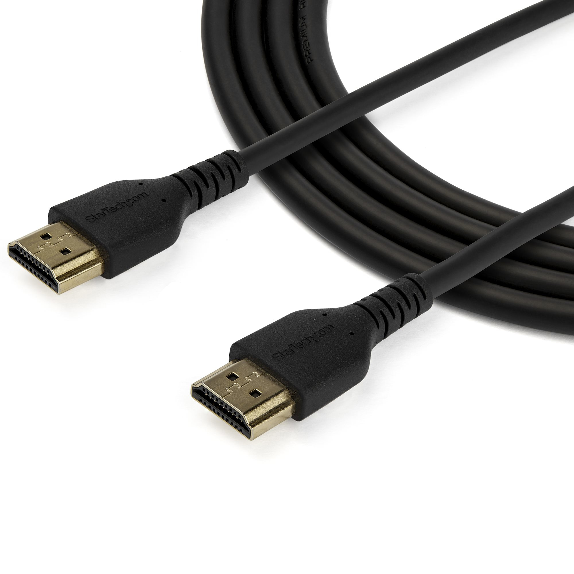 StarTech.com 2 m Premium Gecertificeerde HDMI 2.0 Kabel met Ethernet, Duurzame High Speed UHD 4K 60Hz HDR, Robuuste M/M Kabel met Aramidevezel, TPE, Ultra HD Monitors, TVs & Displays - Afbeelding 4