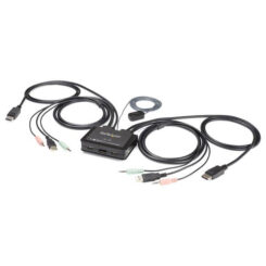 StarTech.com 2-poorts USB 4K 60Hz DisplayPort KVM switch met geïntegreerde kabels - Afbeelding 2