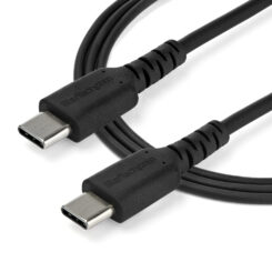 StarTech.com 1m USB-C Laadkabel, Robuuste Fast Charge & Sync Type C Kabel, 60W (3A) PD, USB 2.0, TPE Mantel en Aramidevezels - Zwarte USB Oplaadkabel - Afbeelding 5