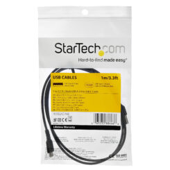 StarTech.com 1m USB-C Laadkabel, Robuuste Fast Charge & Sync Type C Kabel, 60W (3A) PD, USB 2.0, TPE Mantel en Aramidevezels - Zwarte USB Oplaadkabel - Afbeelding 6