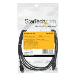 StarTech.com 2m USB-C Laadkabel, Robuuste Fast Charge & Sync Type C Kabel, 60W (3A) PD, USB 2.0, TPE Mantel en Aramidevezels - Zwarte USB Oplaadkabel - Afbeelding 6