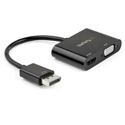StarTech.com DisplayPort naar HDMI VGA Adapter, DisplayPort 1.2 HBR2 naar HDMI 2.0 (4K 60Hz) of VGA 1080p Converter Dongle, DP naar HDMI of VGA Monitor Adapter, Digital Video Display Adapter - Afbeelding 2
