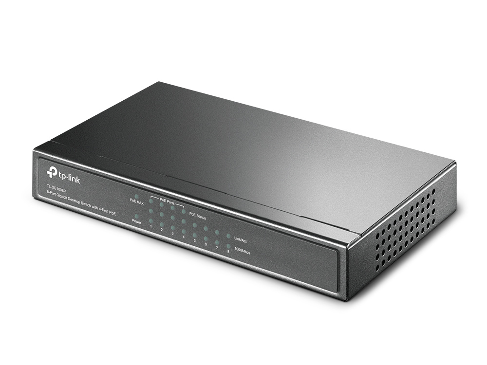 TP-Link TL-SG1008P netwerk-switch Unmanaged Gigabit Ethernet (10/100/1000) Power over Ethernet (PoE) Hazelnoot - Afbeelding 4