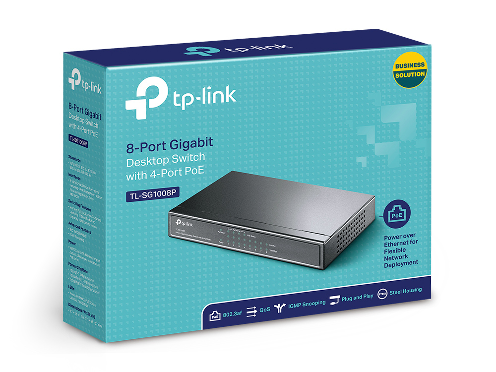 TP-Link TL-SG1008P netwerk-switch Unmanaged Gigabit Ethernet (10/100/1000) Power over Ethernet (PoE) Hazelnoot - Afbeelding 6