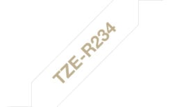 Brother TZE-R234 labelprinter-tape Goud op wit