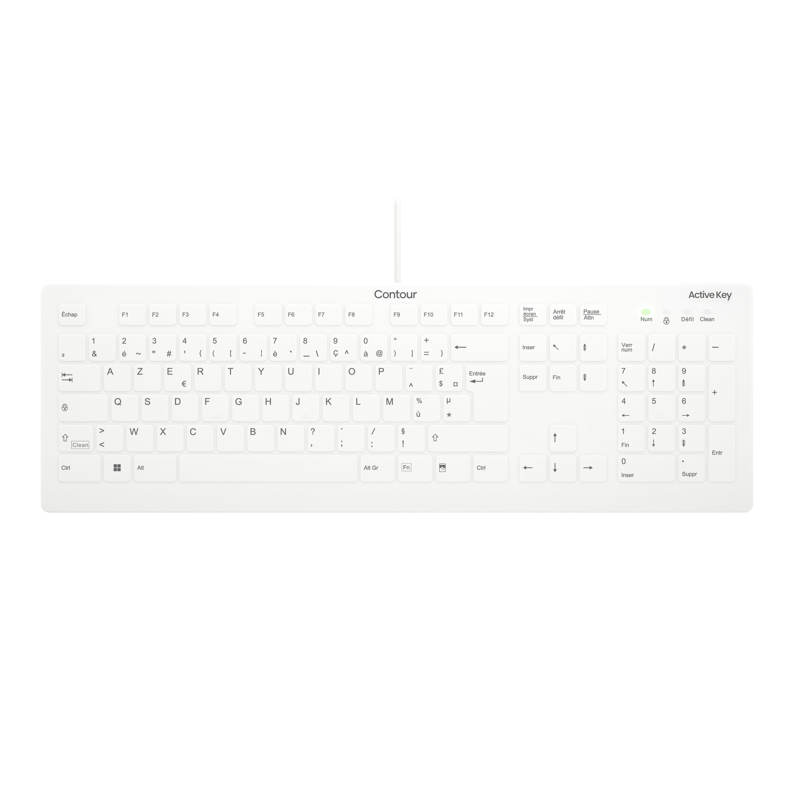 Contour Design Active Key AK-C8112 toetsenbord Medisch USB AZERTY Frans Wit - Afbeelding 2