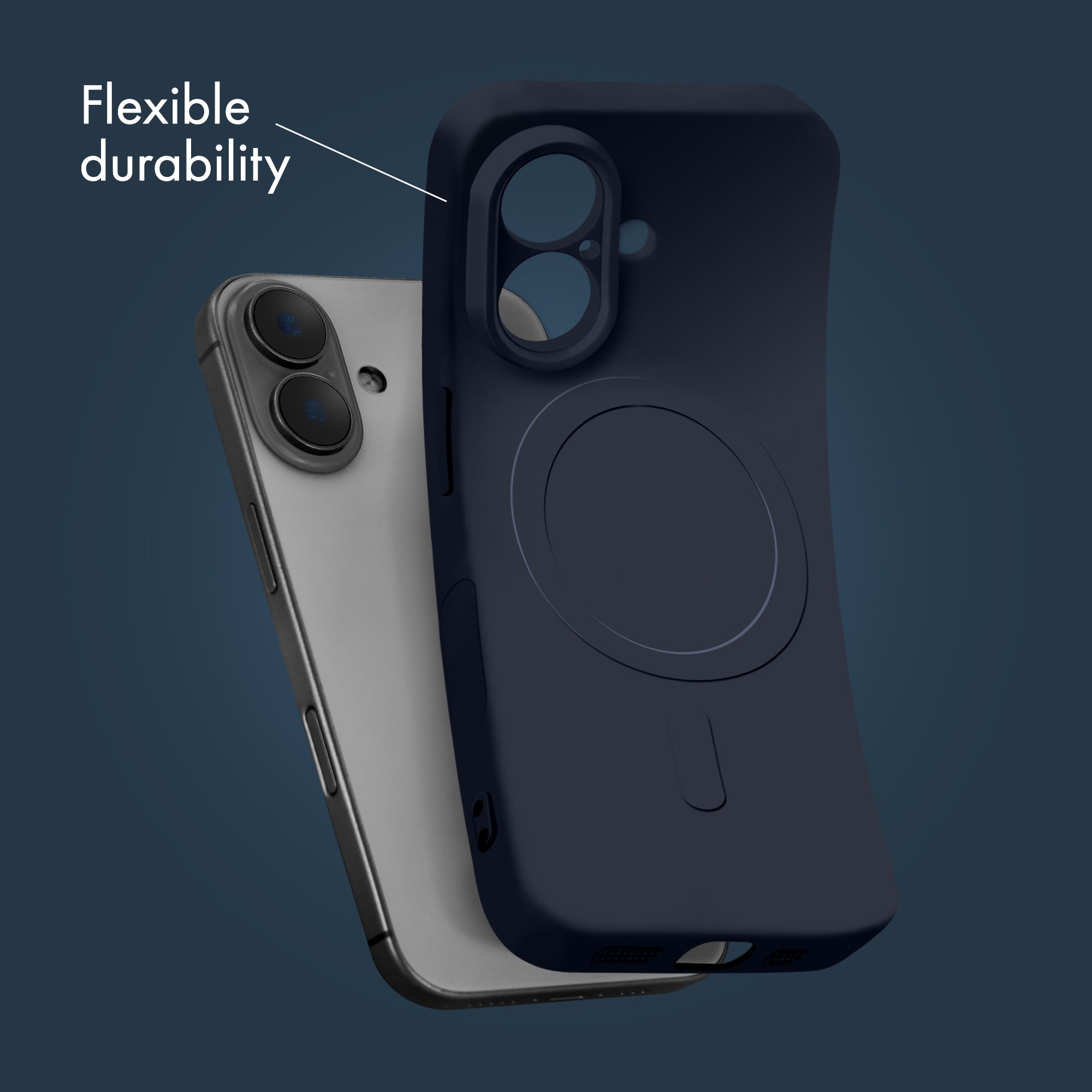 My Style Protective Flex Magsafe Compatible Case for Apple iPhone 16 Midnight Blue - Afbeelding 2
