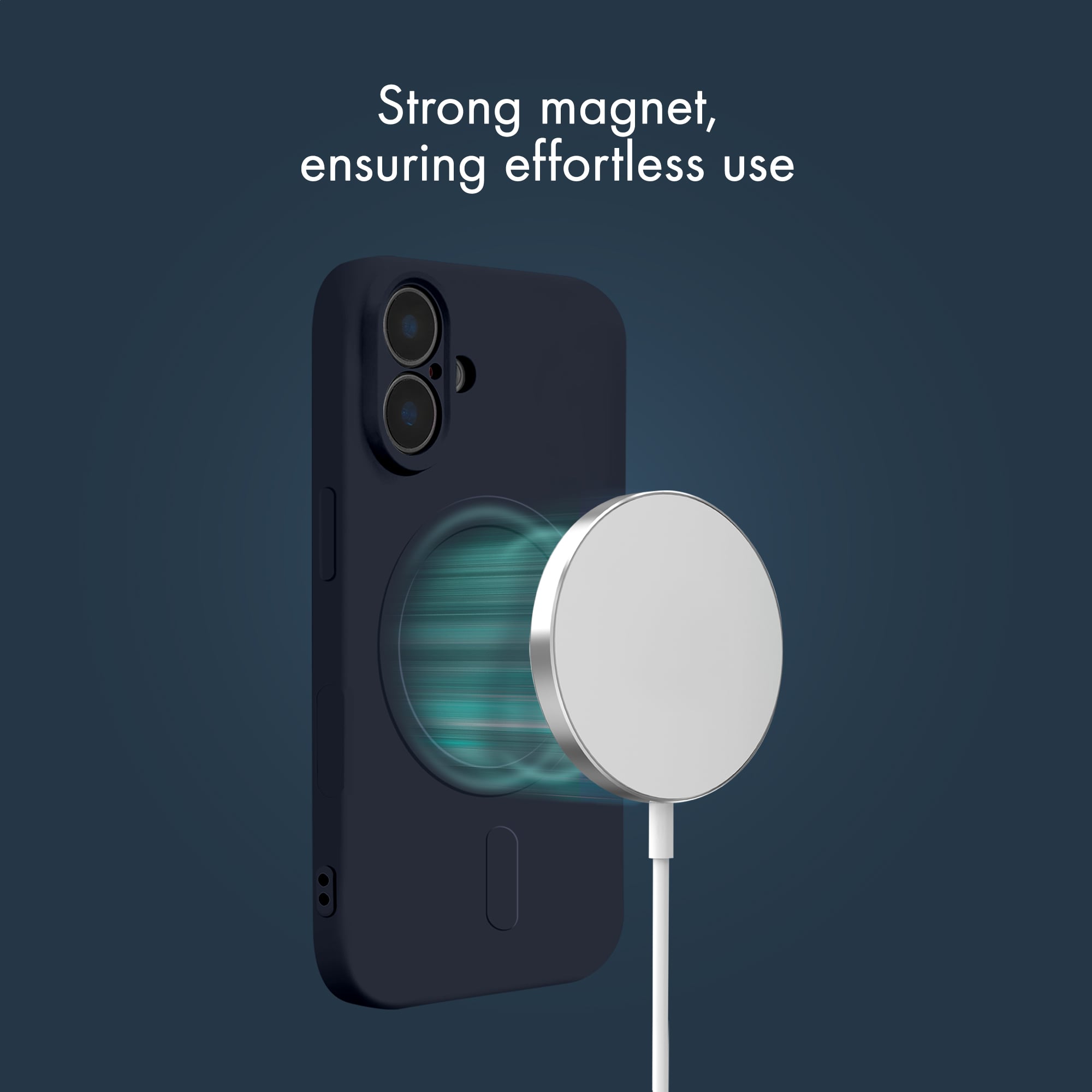 My Style Protective Flex Magsafe Compatible Case for Apple iPhone 16 Midnight Blue - Afbeelding 8