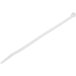 StarTech.com 20 cm Witte Kabelbinders - 4 mm Breed, 55 mm Bundeldiameter, 22 kg Treksterkte - Zelfsluitende Snelbinders uit Nylon met Gebogen Punt, 94V-2/UL Listed, 100 stuks