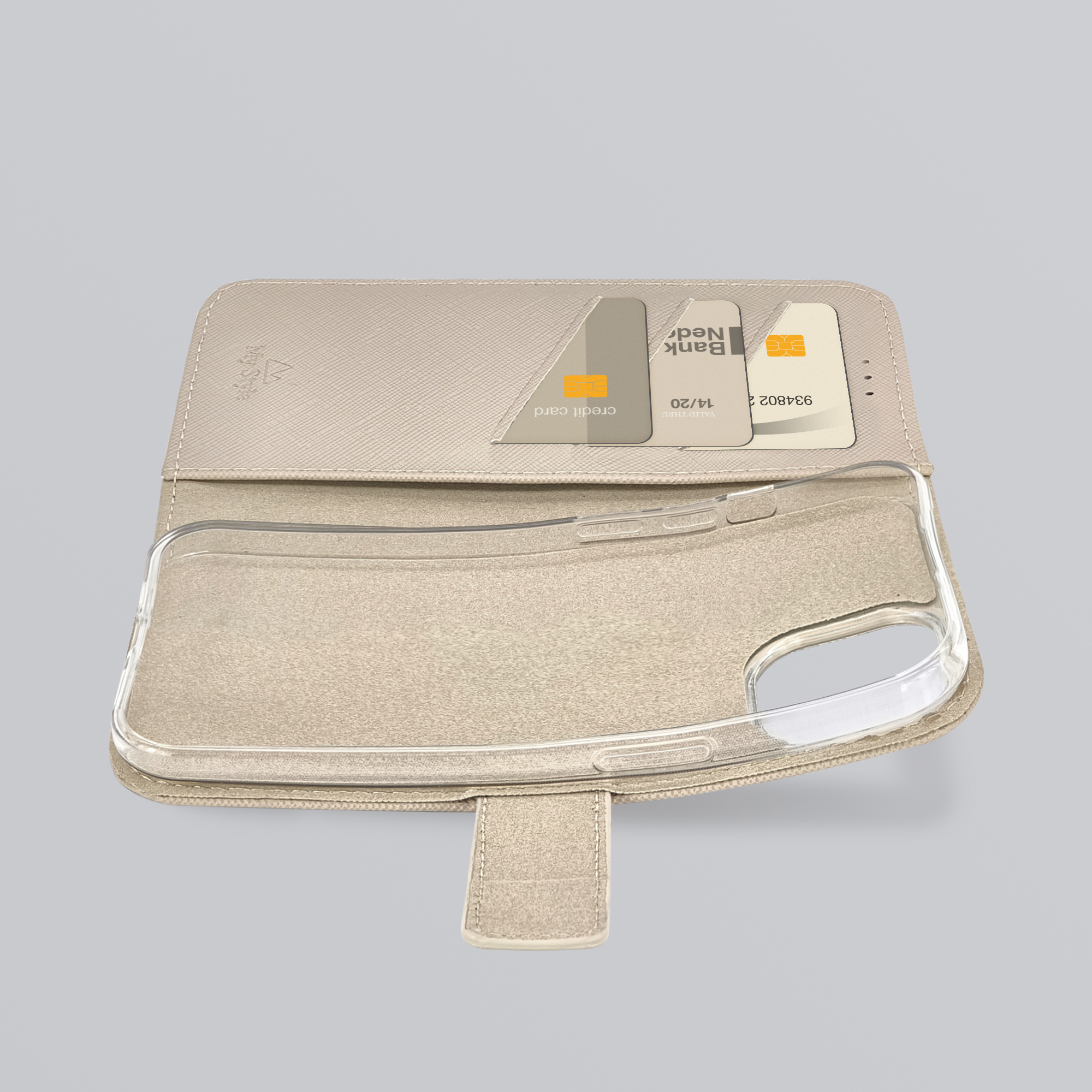 My Style Flex Wallet for Apple iPhone 16e/17e Warm Taupe - Afbeelding 2