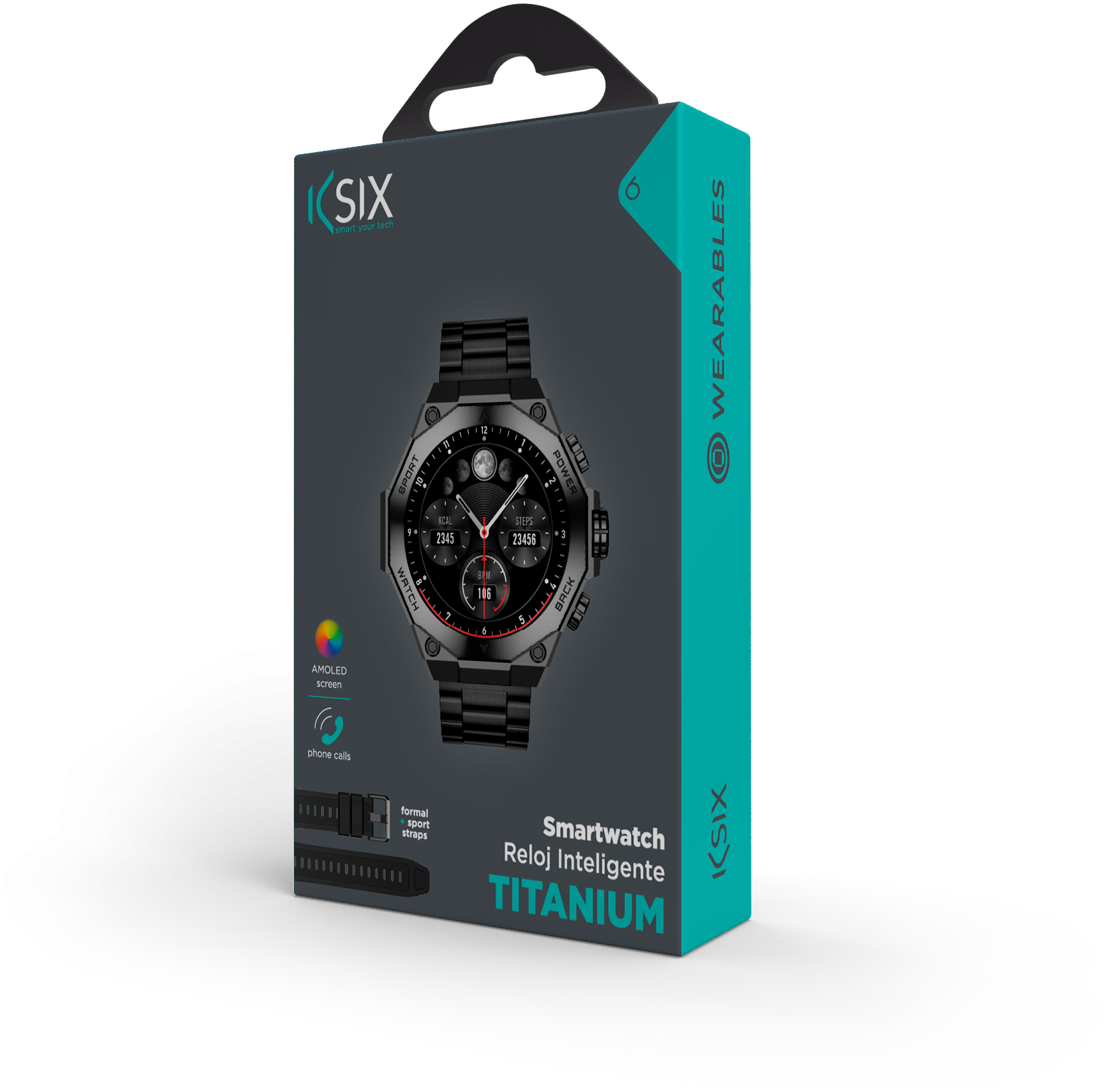 KSIX Smartwatch Titanium Black - Afbeelding 5