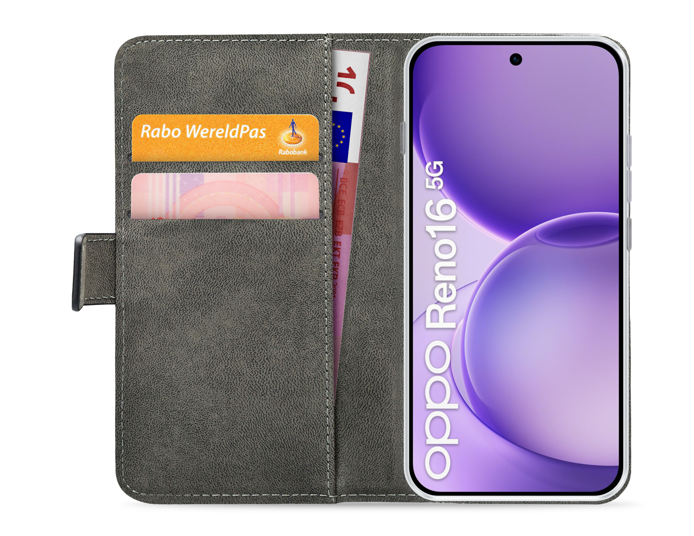 Mobilize Classic Gelly Wallet Book Case OPPO Reno16 5G Black - Afbeelding 2