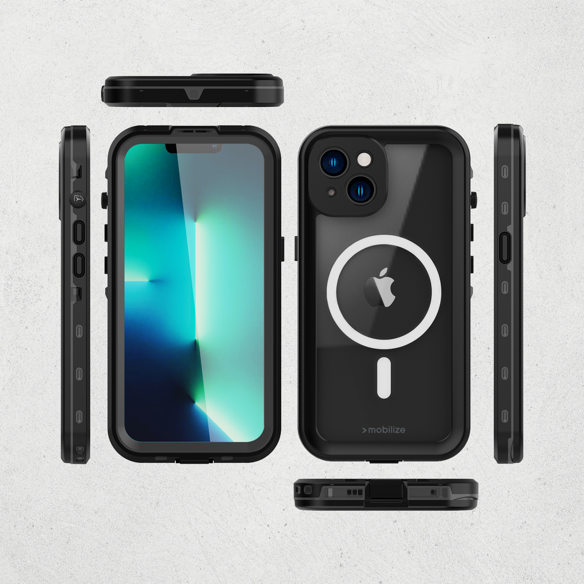 Mobilize MagSafe Compatible Waterproof Case Apple iPhone 17 Pro/18 Pro Clear/Black - Afbeelding 6