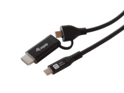 Equip 128436 video kabel adapter 2 m USB Type-C HDMI + USB Type-C Zwart