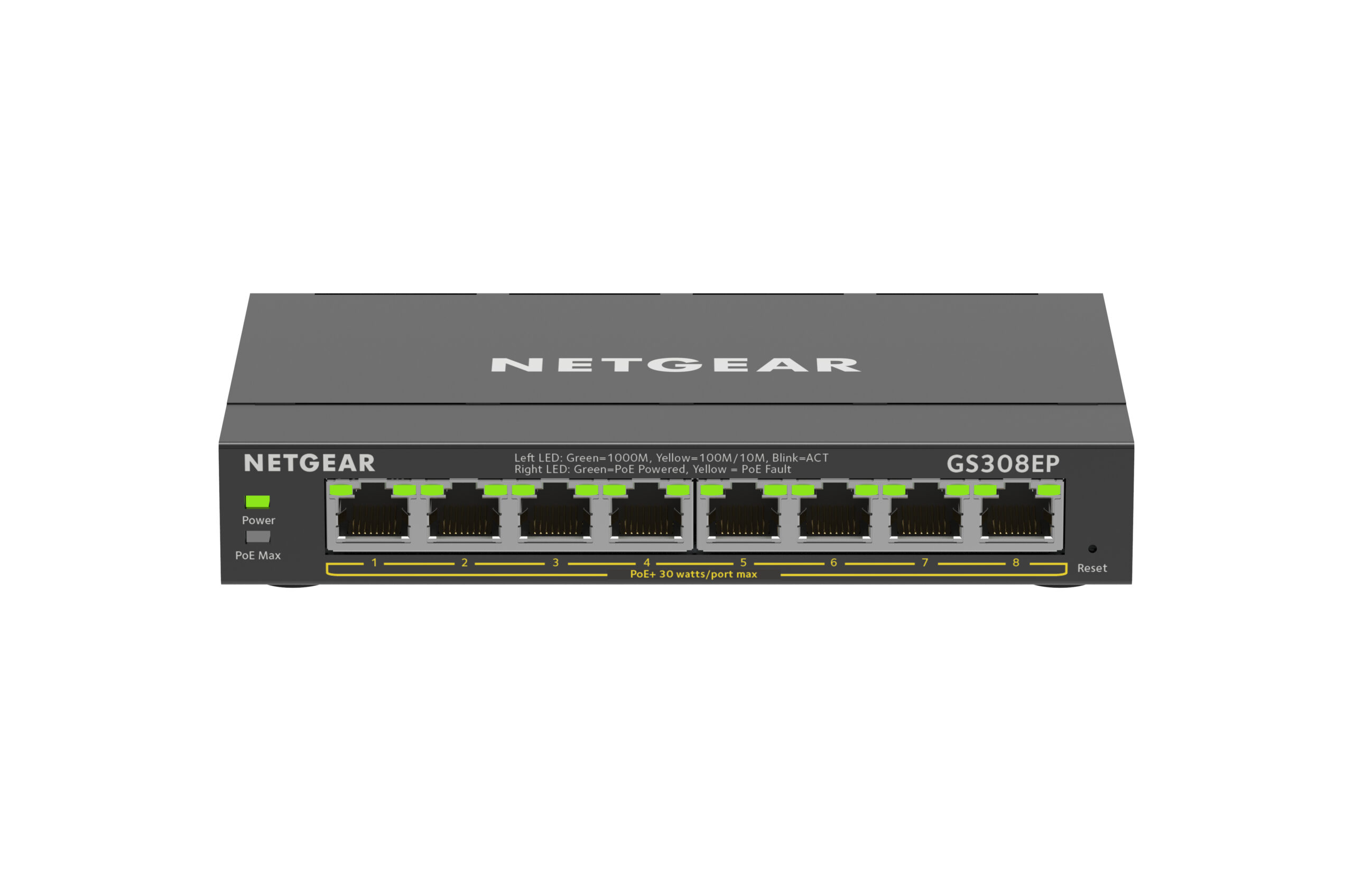 NETGEAR 8-Port Gigabit Ethernet PoE+ Plus Switch (GS308EP) - Afbeelding 5