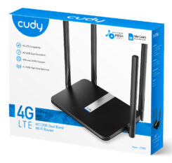 Cudy LT500 draadloze router Fast Ethernet Dual-band (2.4 GHz / 5 GHz) 4G Zwart - Afbeelding 6