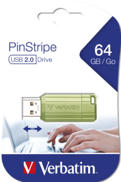 Verbatim Store n Go Pinstripe USB 2.0 Eucalyptus Green 64GB - USB-Stick - 64 GB USB flash drive USB Type-A Blauw - Afbeelding 3