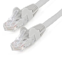 StarTech.com 1m CAT6 Ethernetkabel - Grijs - LSZH - 10 Gb 250MHz 100W PoE Internetkabel - Snagless RJ45 10GbE UTP Netwerk Patchkabel met Trekontlasting - CAT 6 Kabel, ETL, 24AWG - Afbeelding 2