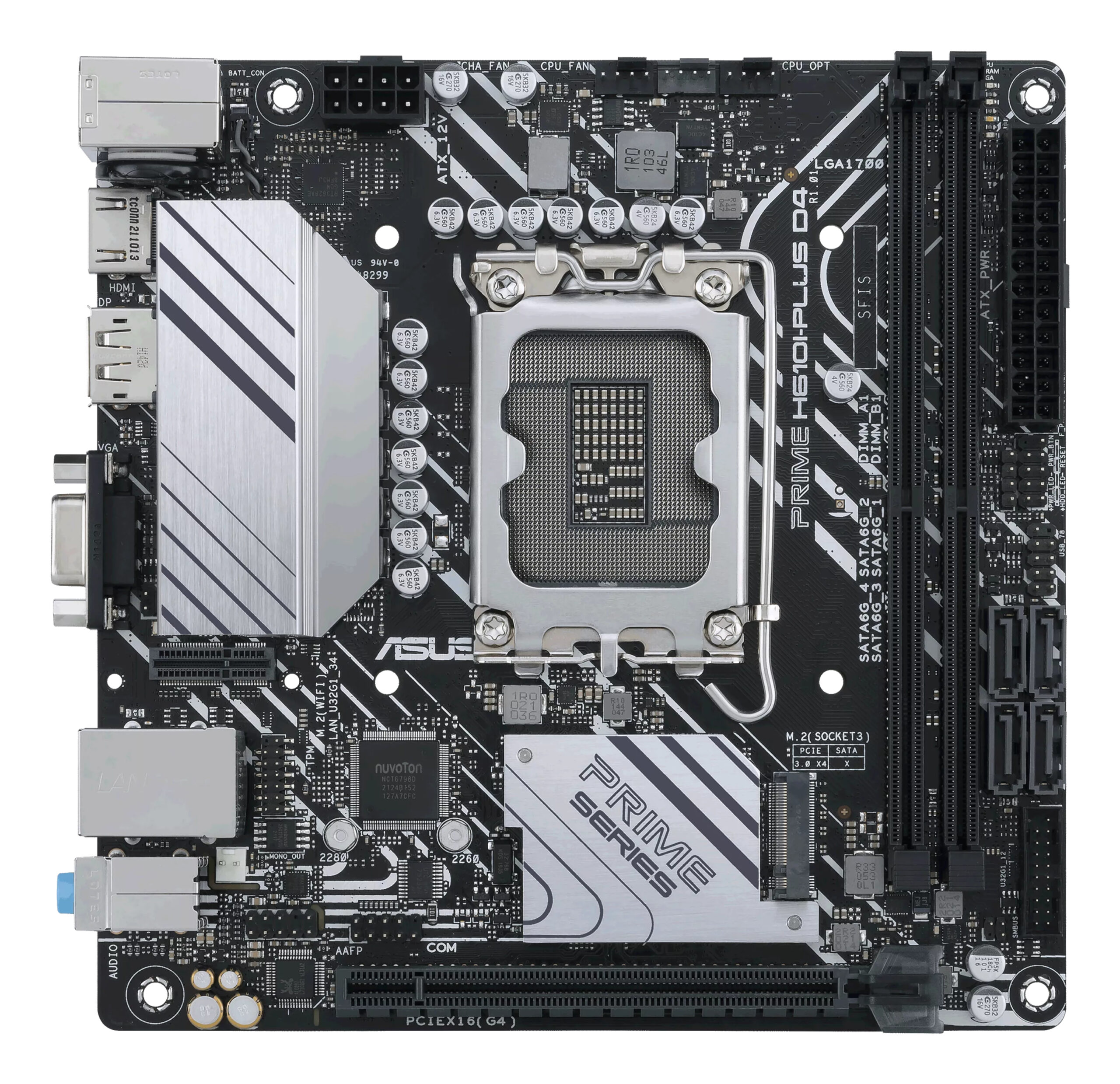 ASUS PRIME H610I-PLUS D4-CSM Intel H610 LGA 1700 mini ITX - Afbeelding 3