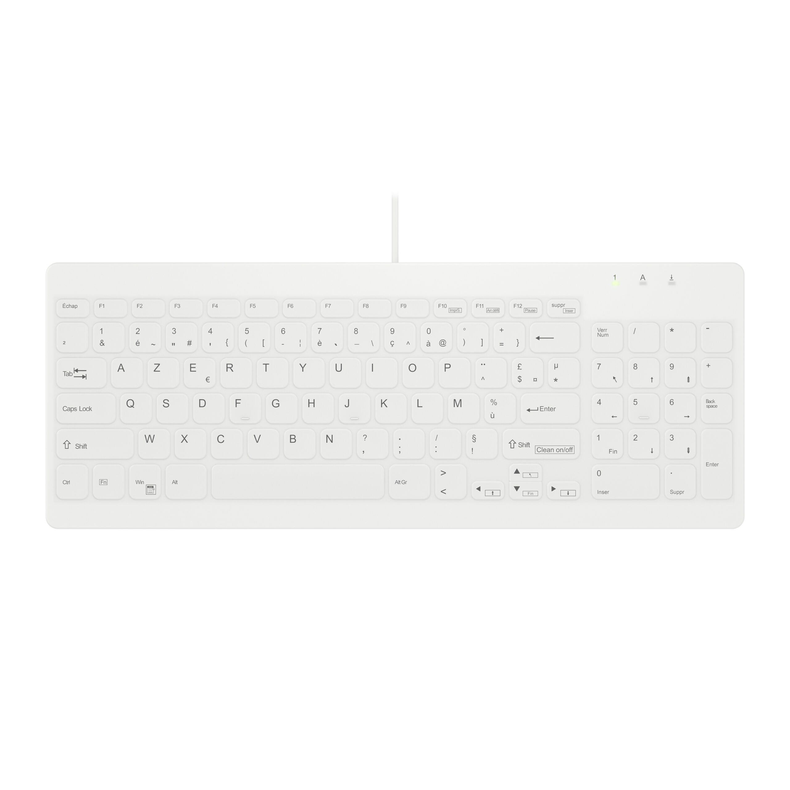 Contour Design Active Key AK-C7012 toetsenbord Medisch USB Frans Wit - Afbeelding 2