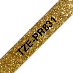 Brother TZE-PR831 labelprinter-tape Zwart op goud - Afbeelding 2