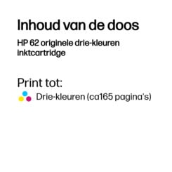 HP 62 originele drie-kleuren inktcartridge - Afbeelding 4